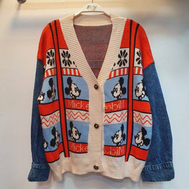 Cardigan mickey denim