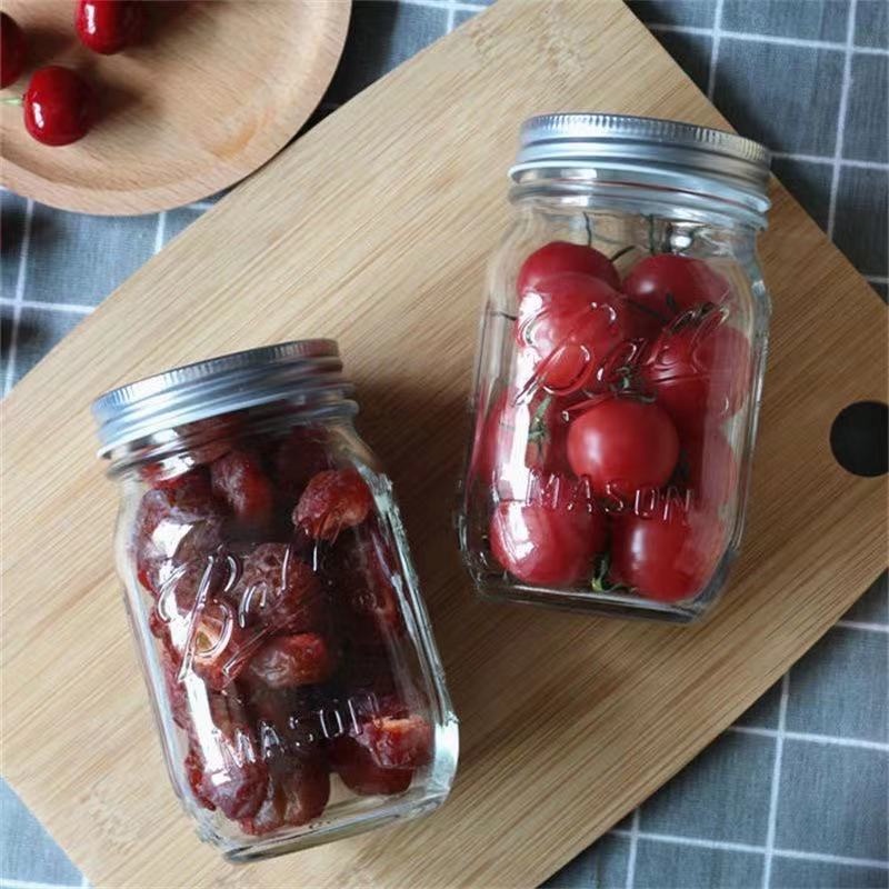 [Glass Mason Jar Storage Bottle, Seed Germination Bottle] [304 Stainless Steel Airtight Glass Bottle] [Food Storage Airtight Jar Kimchi Pickled Bottle] [Kitchen Food Preservation Container]