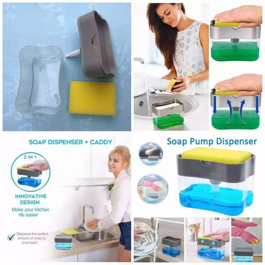 PUTRA JAYA - Dispenser Sabun Soap Pump Holder Spons / Tempat Sabun Cair DS03