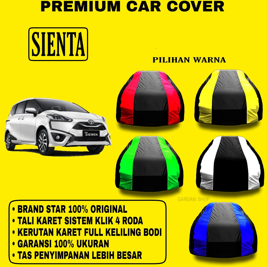 Body Cover SIENTA Garis 2 WARNA Penutup Pelindung Bodi Mobil Sienta PREMIUM