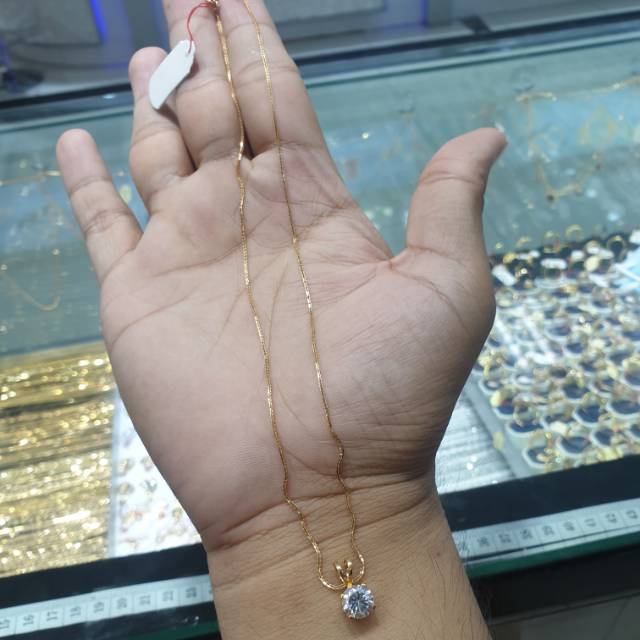 Kalung italy berliontin desi emas 700 simple elegan