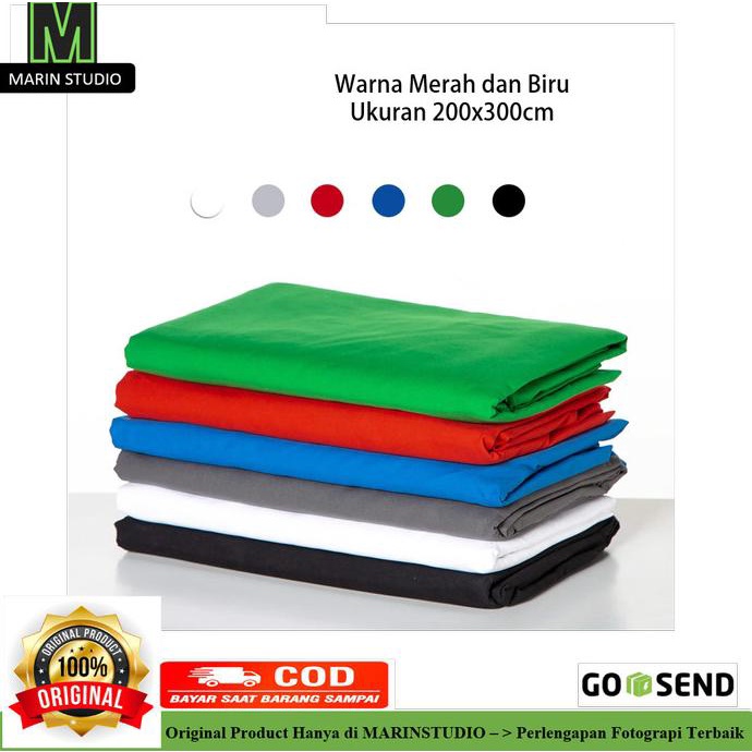 Kain Background Studio Warna Merah dan Biru Ukuran 200x300cm Backdrop Star Seller termurah