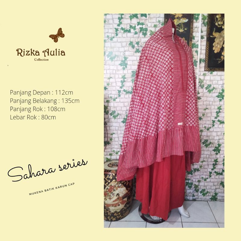 Rizka Aulia Collection Mukena Katun Batik  2 in 1