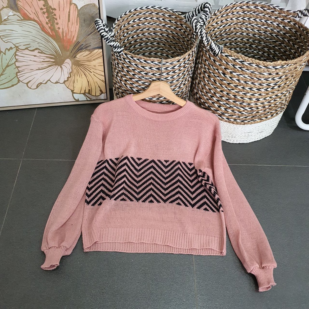 [ COD PROMO] LITTLE ZIGZAG BLOUSE RAJUT KNITE / SWEATER RAJUT TERBARU / OUTWEAR KEKINIAN /ATASAN WANITA / SWEATER RAJUT KOREAN STYLE / OOTD HIJAB / OOTD REMAJA KEKINIAN / BLOUSE KOREAN STYLE / SWEATER RAJUT MURAH / RAJUT MURAH / BLOUSE RAJUT