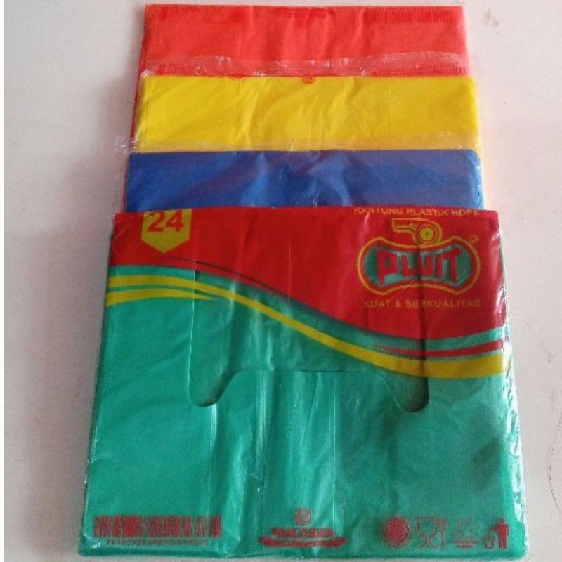 100Gram Kantong Plastik Warna Warni / Hd 24 Warna/kantong kresek Warna Warni Tipis Ekonomis Souvenir