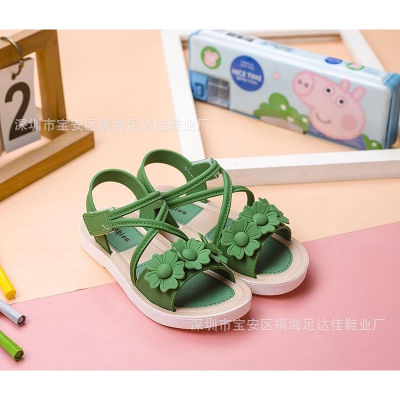 HappyOliver XOX RIBBON A33-12 Sandal Anak Perempuan Bahan Karet Model Lucu 2-4 Tahun Import