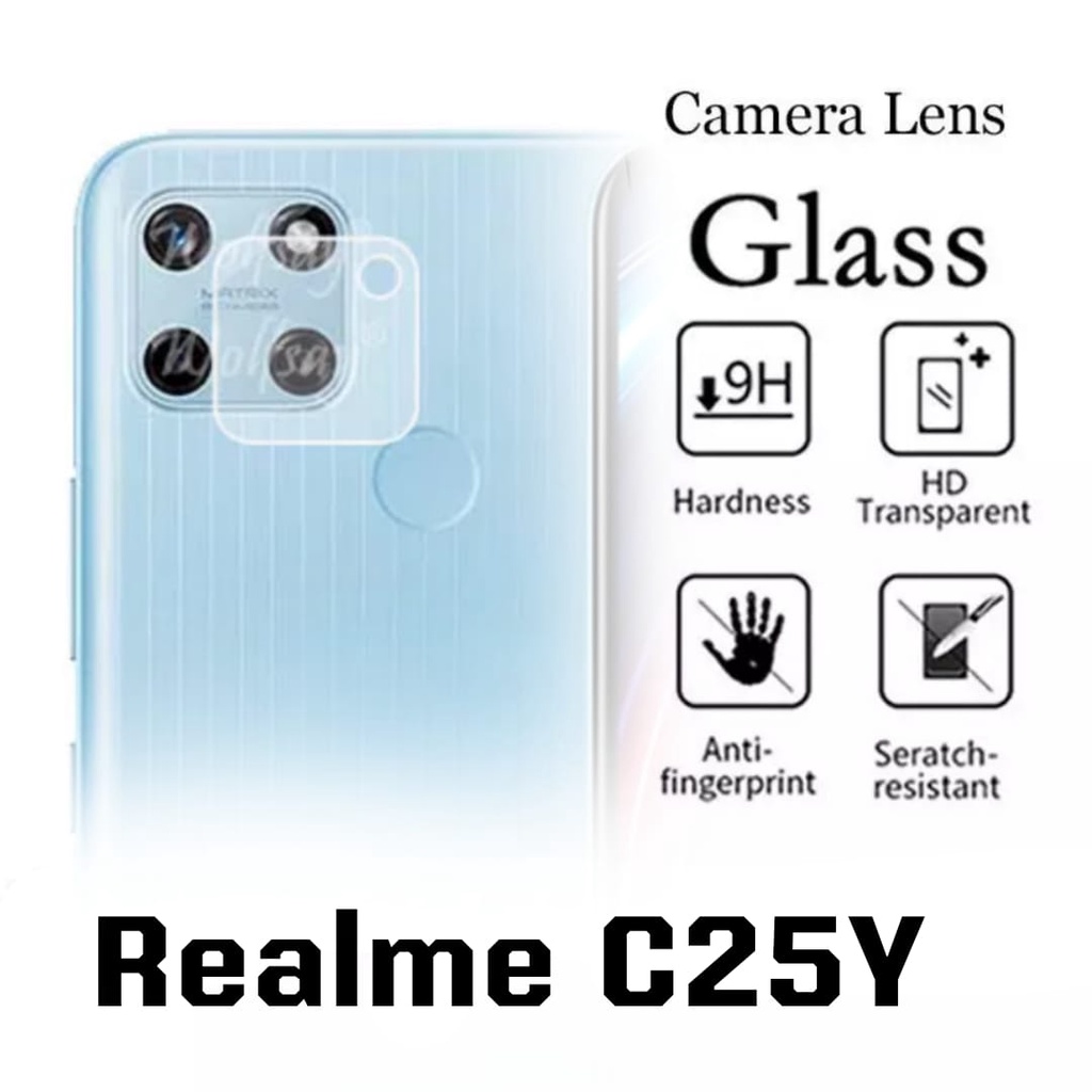 PROMO 3in1 REALME C25Y Tempered Glass Free Anti Gores CAMERA &amp; GARSKIN Carbon