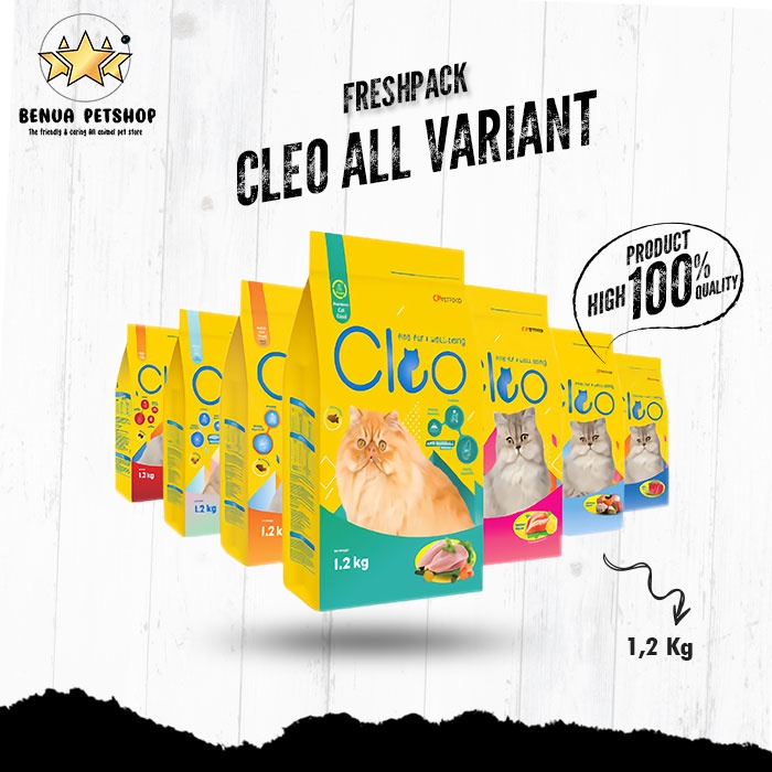 Makanan Kucing kering murah Premium CLEO 1,2kg All Varian