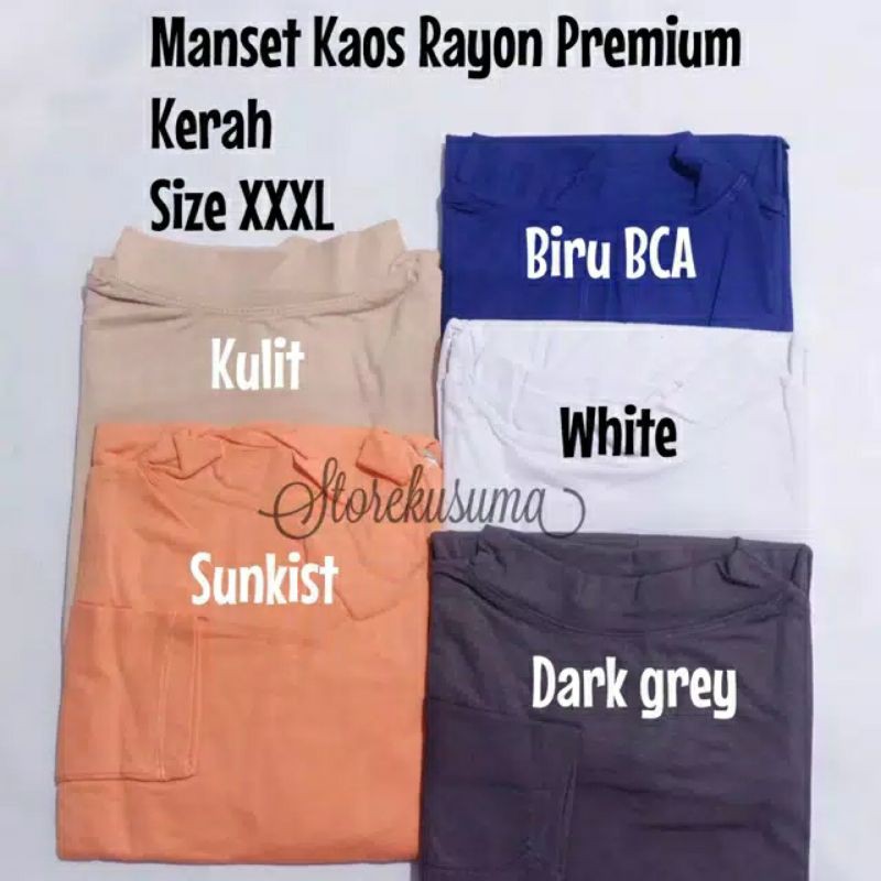 Manset Kaos Rayon Premium XXXL