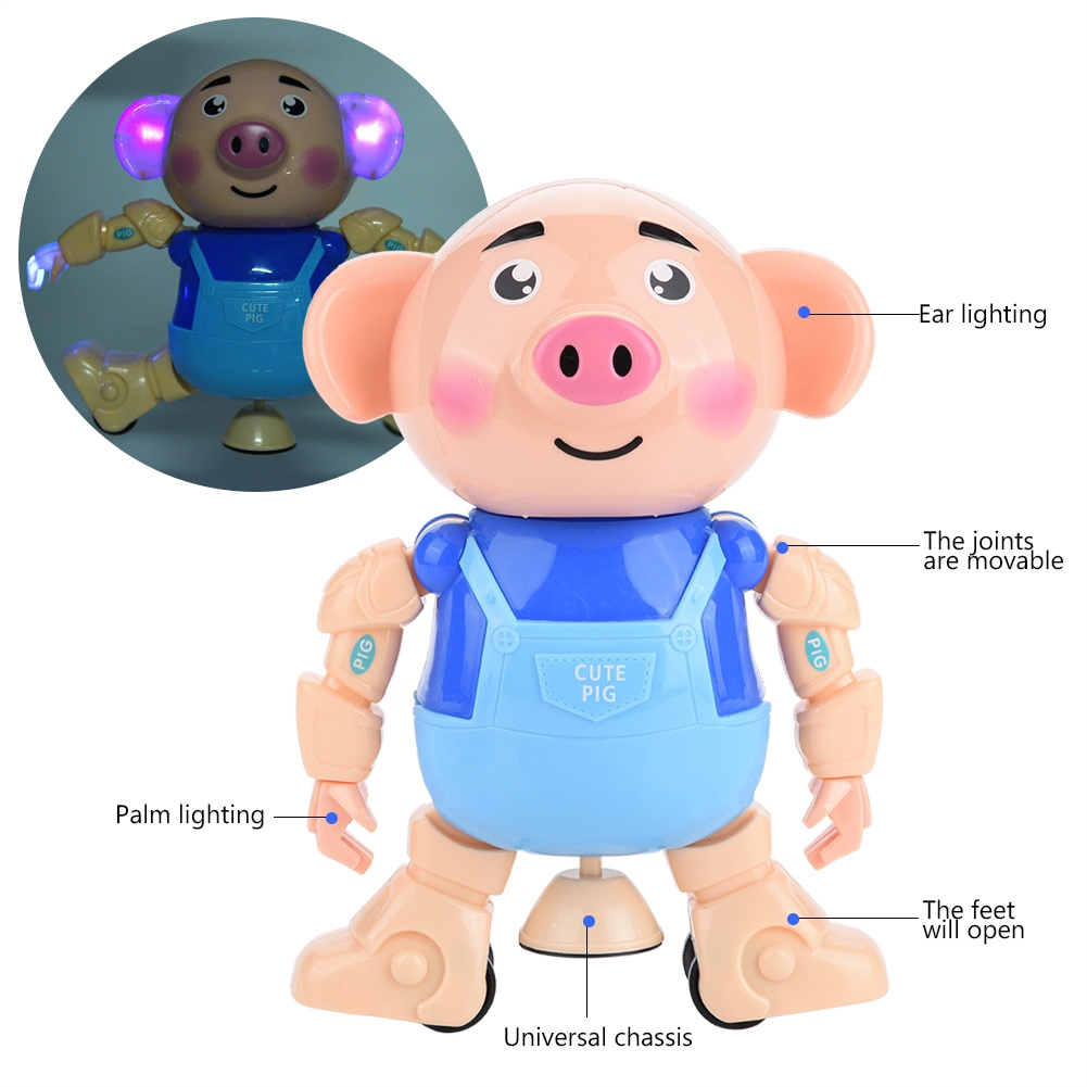 Adorable Berputar Kartun Babi Lucu Menari Elektronik Bergerak