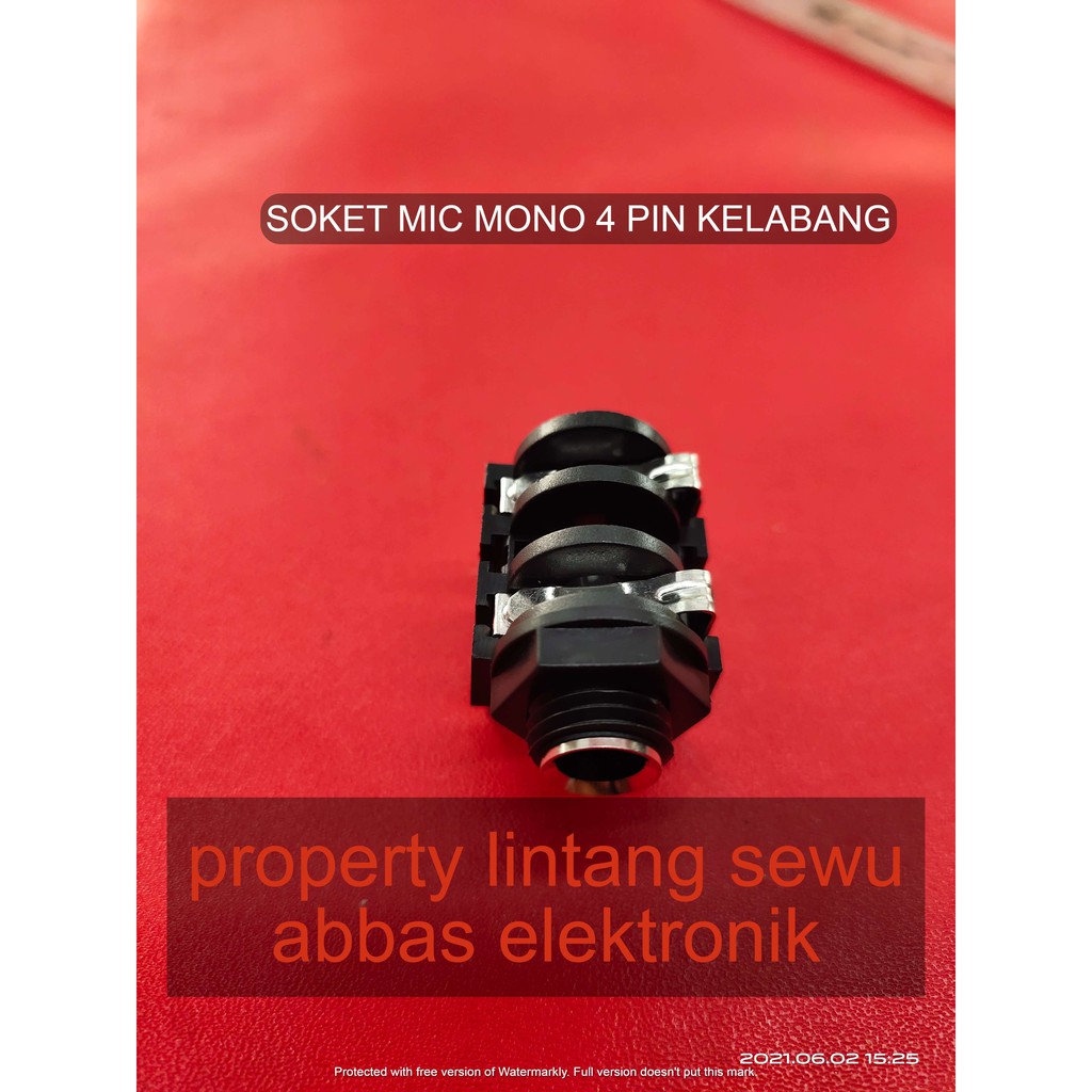 SOKET MIC AKAI MONO KELABANG 4 PIN