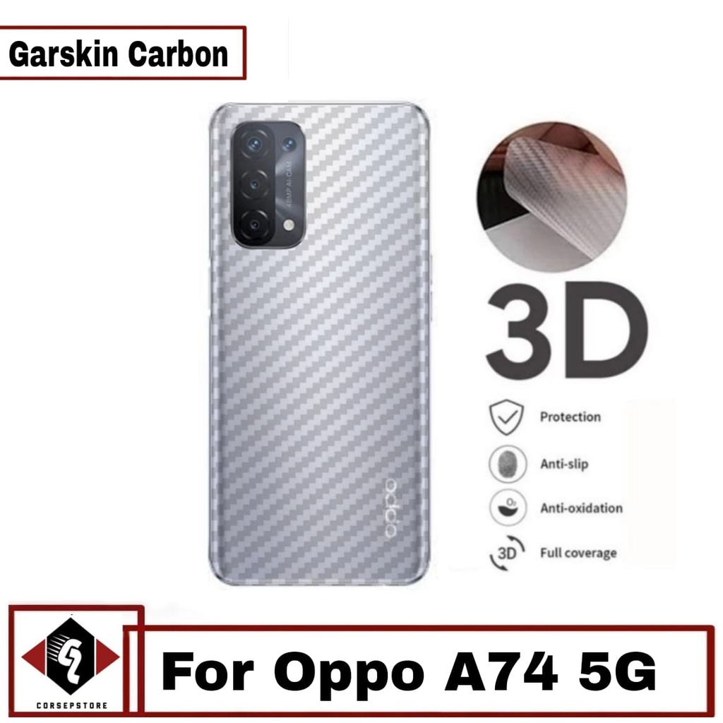 Promo Garskin Skin Carbon Oppo A74 5G Skin Carbon Hydrogell
