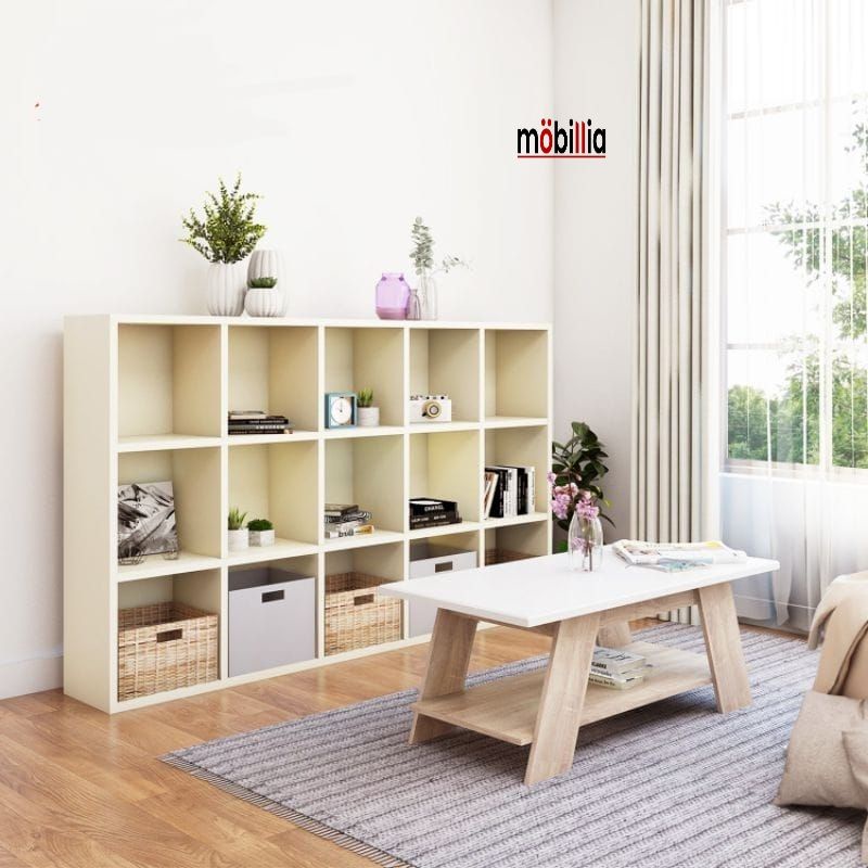 lemari  buku rak buku rak dinding rak serba guna lynel