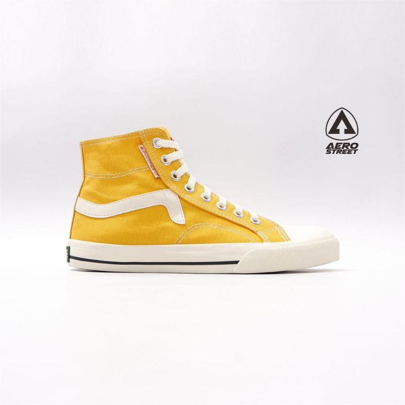 Aerostreet 40 41 Jhosse High Kuning - Sepatu Sneakers Casual Sport Sekolah Pria Wanita Aero Street