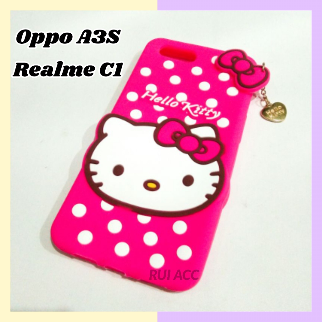Silikon Boneka Oppo A3s / C1 / A5 Softcase 3D Karakter Silicone Case