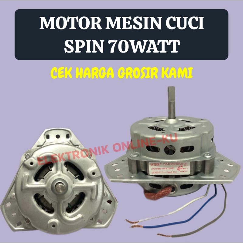 DINAMO MOTOR MESIN CUCI SPIN 70WATT SRE / RAYDEN