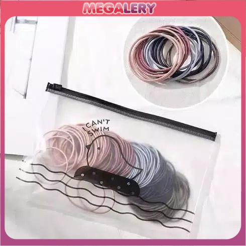 100PCS IKAT RAMBUT ELASTIS POLOS BAHAN KARET KOREA IMPORT