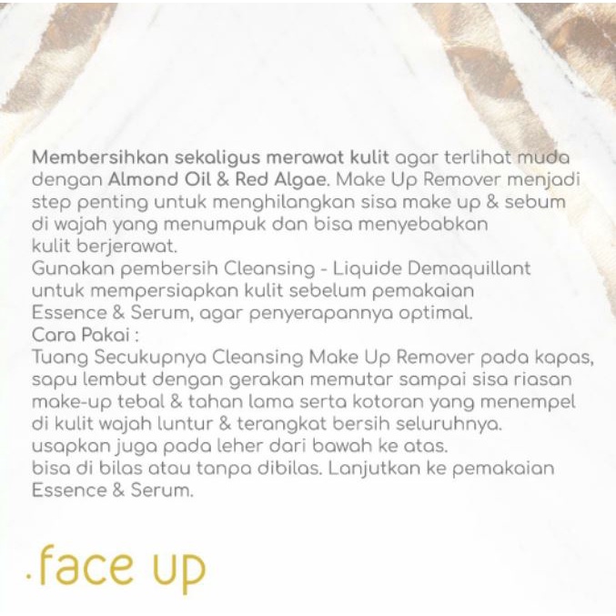 ☘️Yuri Kosmetik☘️ Face up Age Defence Cleansing liquide 250ml PEMBERSIH WAJAH