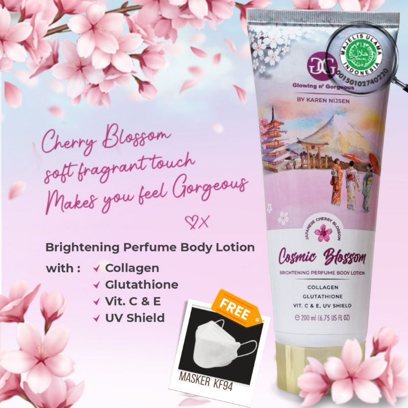 GnG Body lotion Glowing n Gorgeous by Karen Nijsen COSMIC BLOSSOM 200ml HALAL MUI BPOM