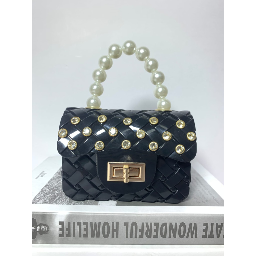 PX 444  Tas Import - Tas Pesta - Tas Jelly Mutiara Permata 14 Buah