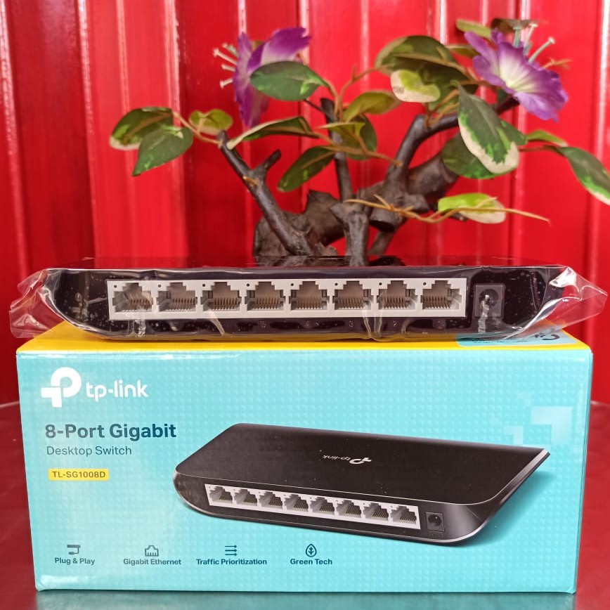 SG1008D | SWITCH HUB TP-LINK TL-SG1008D 8 PORT GIGABIT 100/1000 MBPS ORIGINAL RESMI