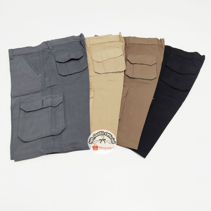 Celana Cargo Pendek Pria Kempol Cowok Outdoor Pendaki Bahan Chinos Tactical NR_Outfit Official COD