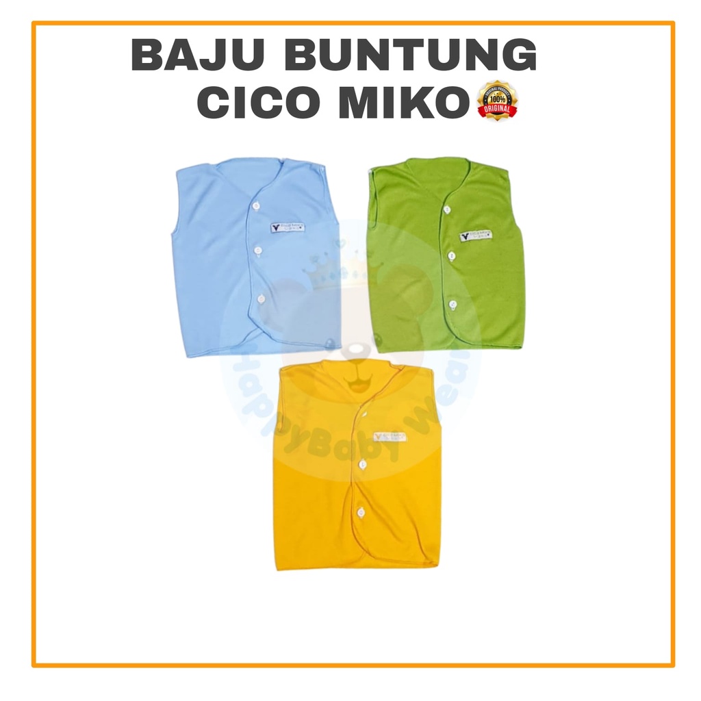 Baju Bayi Newborn Pendek/Panjang/Buntung 0-6 bulan/cico miko-BAJU BUNTUNG CIMIKO