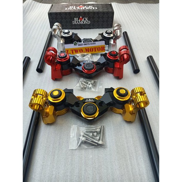 STANG JEPIT BLACK DIAMOND NMAX 155 Stang jepit nmax 155 nmax turbo black diamond dudukan stang plus 