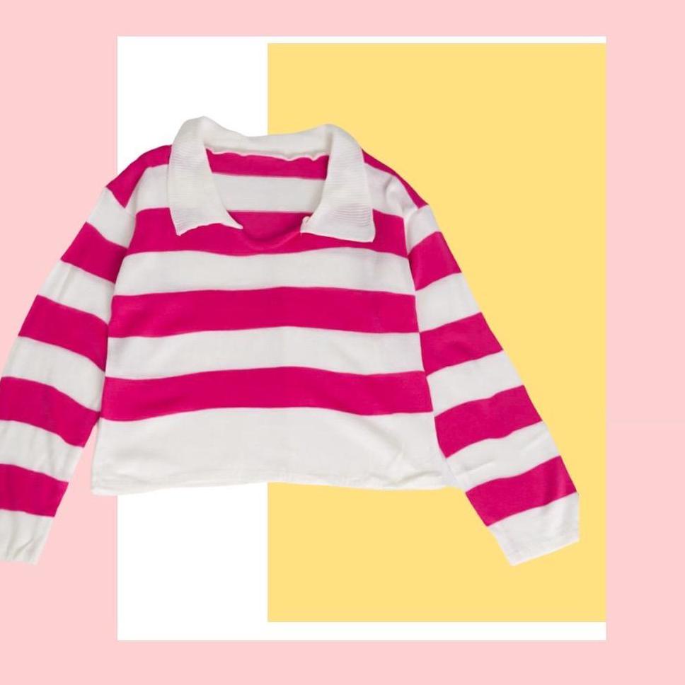 Kirim langsung Bella Outlet - Fuji Crop Top Rajut / Blouse Rajut Fuji / Sweater Rajut Fuji Crop Top 