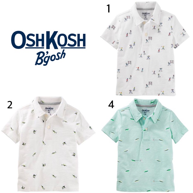 OSHKOSH Original Printed Polo Tee for Toddler Boys OSHKOSH Original Printed Polo Tee for Toddler Boys