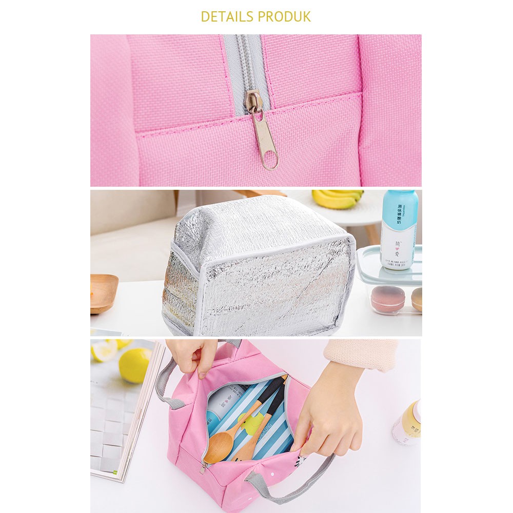 MM-115 Lunch Bag Cooler Bag Motif Lucu/Tas Tahan Panas dan Tahan Dingin/Tas Bekal Makan Siang