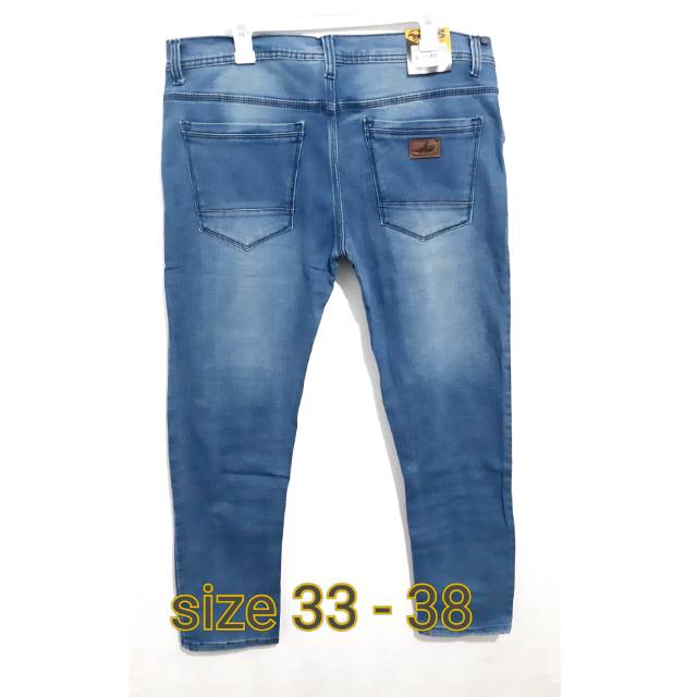 CELANA JEANS STRET BAHAN MELAR SIZE 33 38