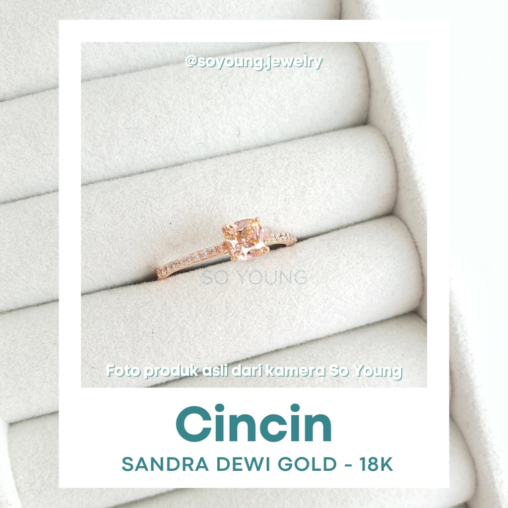 Cincin Sandra Dewi Morganite Series RI210401 Kadar 18K