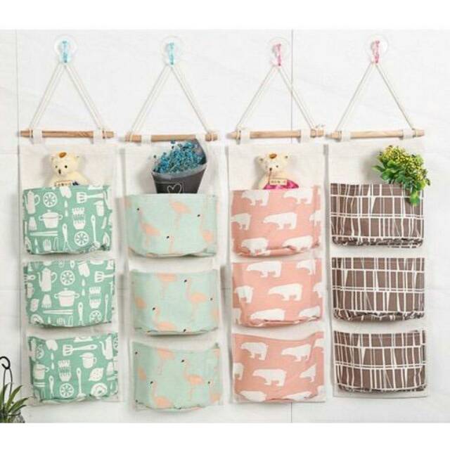 POUCH BAG ORGANIZER GANTUNG 3 SEKAT SERBAGUNA