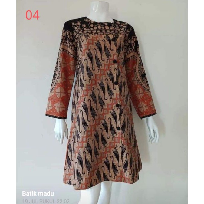 10 Motif dres batik wanitafull trikot / batik sragen / batik solo / dress batik / tunik batik / gami