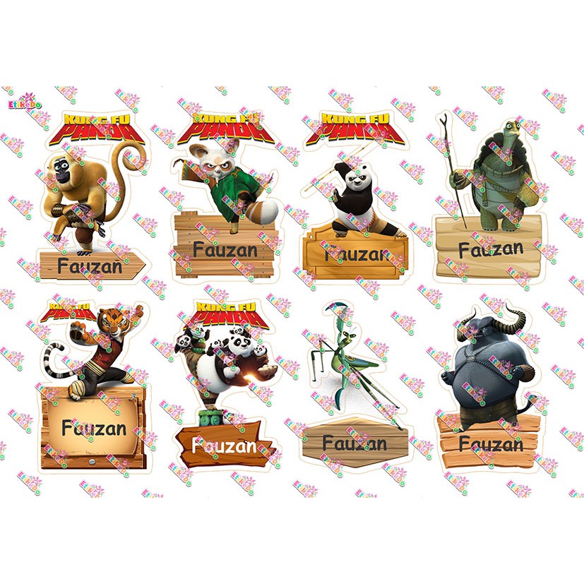

LABEL NAMA KUNG FU PANDA 32 STIKER - ANTI AIR/LUNTUR-2 Nama KP2XL2