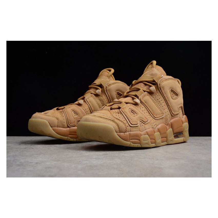  Sepatu  Nike  Air  More Uptempo  SE Flax Gum Brown Premium 