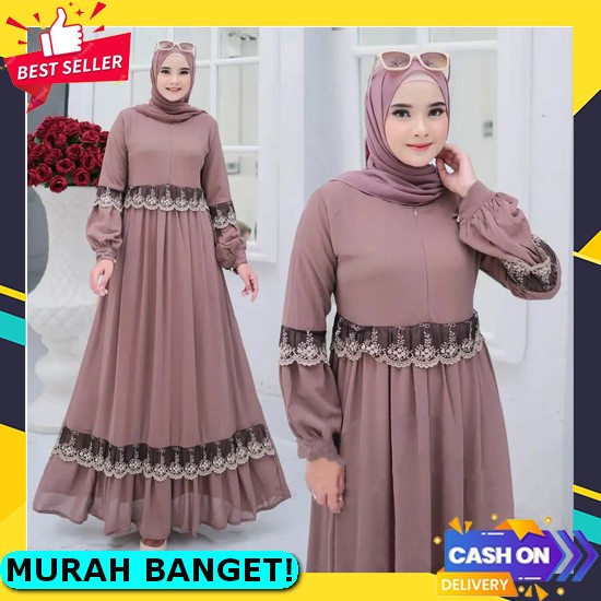 Baju Wanita Gamis Terbaru Masakini 2022 Shelly Set / Terlaris / Termurah / Gamis Kondangan / Gamis P