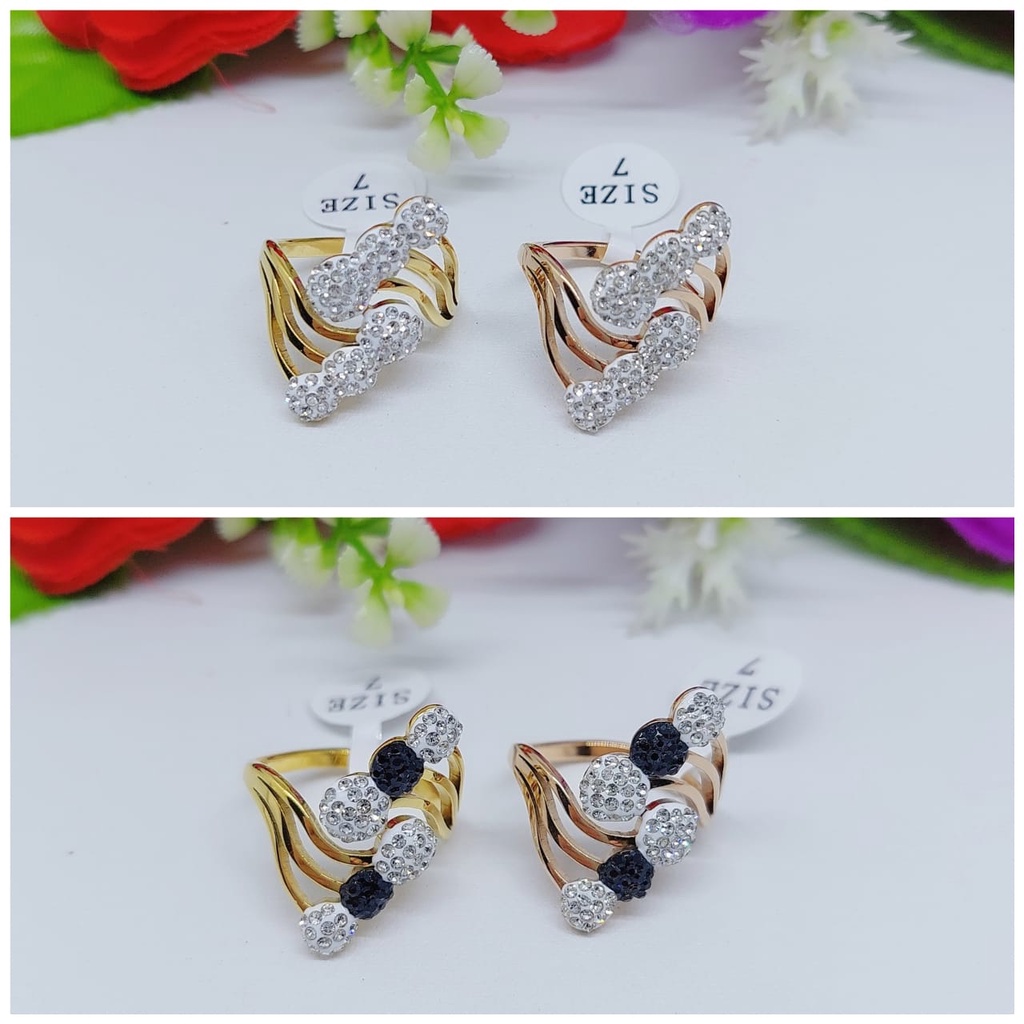 Cincin titanium perhiasan fashion T0032-0034