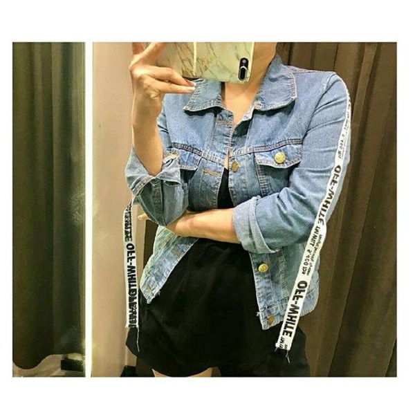 UNIX JAKET JEANS WANITA LIS OFF WHITE