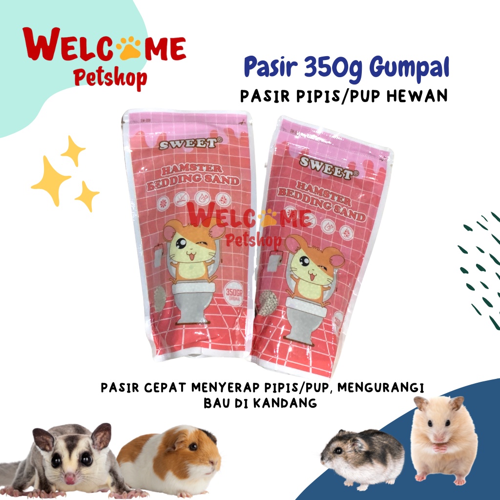 Pasir Gumpal 350g Hamster Sugar Glider Kelinci Pipis Kotoran Wangi