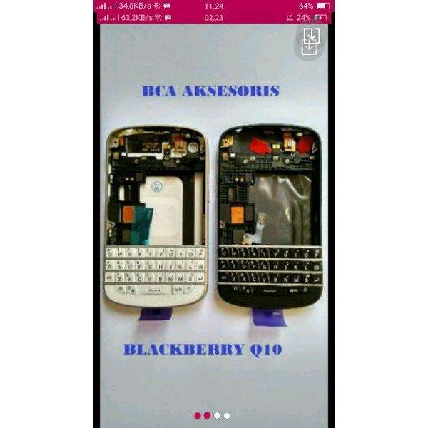 DIJUAL CASING BB  BLACKBERRY Q10 Q 10 HOUSING FULLSET ORIGINAL fulset