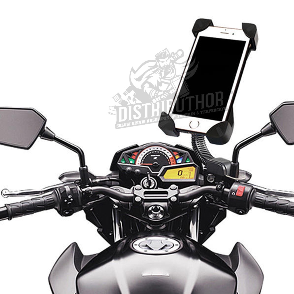 Phone stand holder motor penyangga hp penahan dudukan handphone SPION di motor anti slip aman bracket phone NBX06