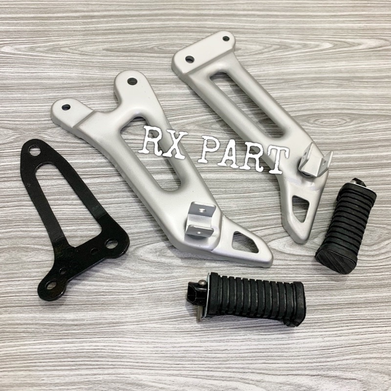 Dudukan step belakang rx king 2008 + step/pijakan kaki belakang + dudukan knalpot rx king 2008