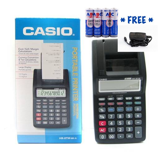 

Casio HR 8TM + Adaptor ORI + ABC Biru ( Calculator Print )