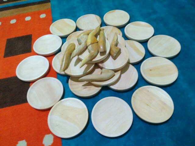 Cobek Kayu Diameter 17 + Ulekan Kayu