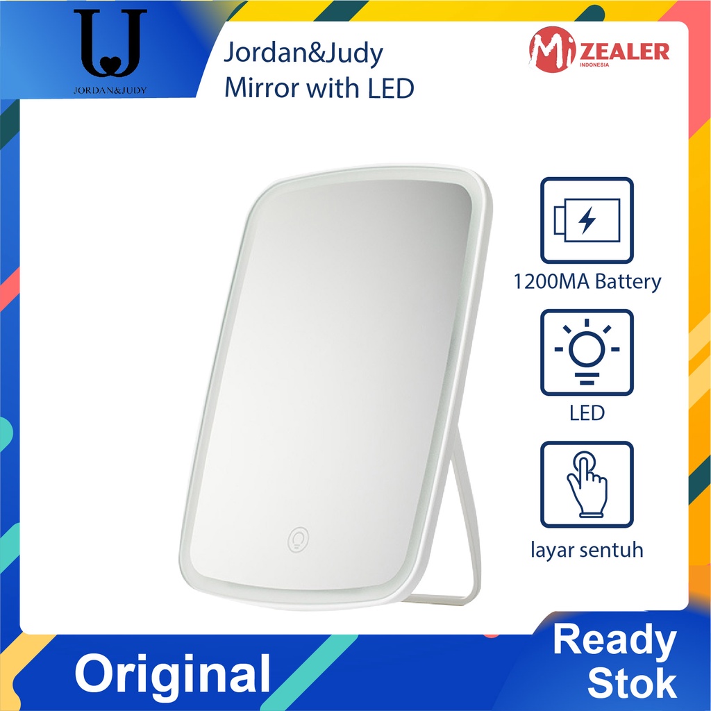 Jordan &amp; Judy Cermin Rias Makeup LED Mirror Kecil Lighting &amp; Touch Aesthetic Dimmer Switch Battery