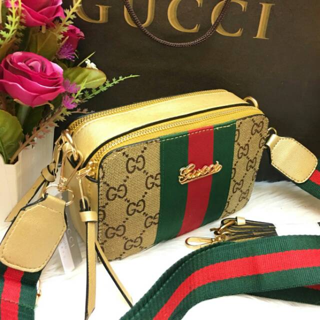 TAS SELEMPANG WANITA//GUCCI SNAPSHOT//DOUBLE STRAP CANTIK