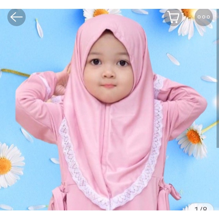 Jilbab anak bayi RENDA POLOS / KERUDUNG ANAK PEREMPUAN / HIJAB ANAK TERBARU