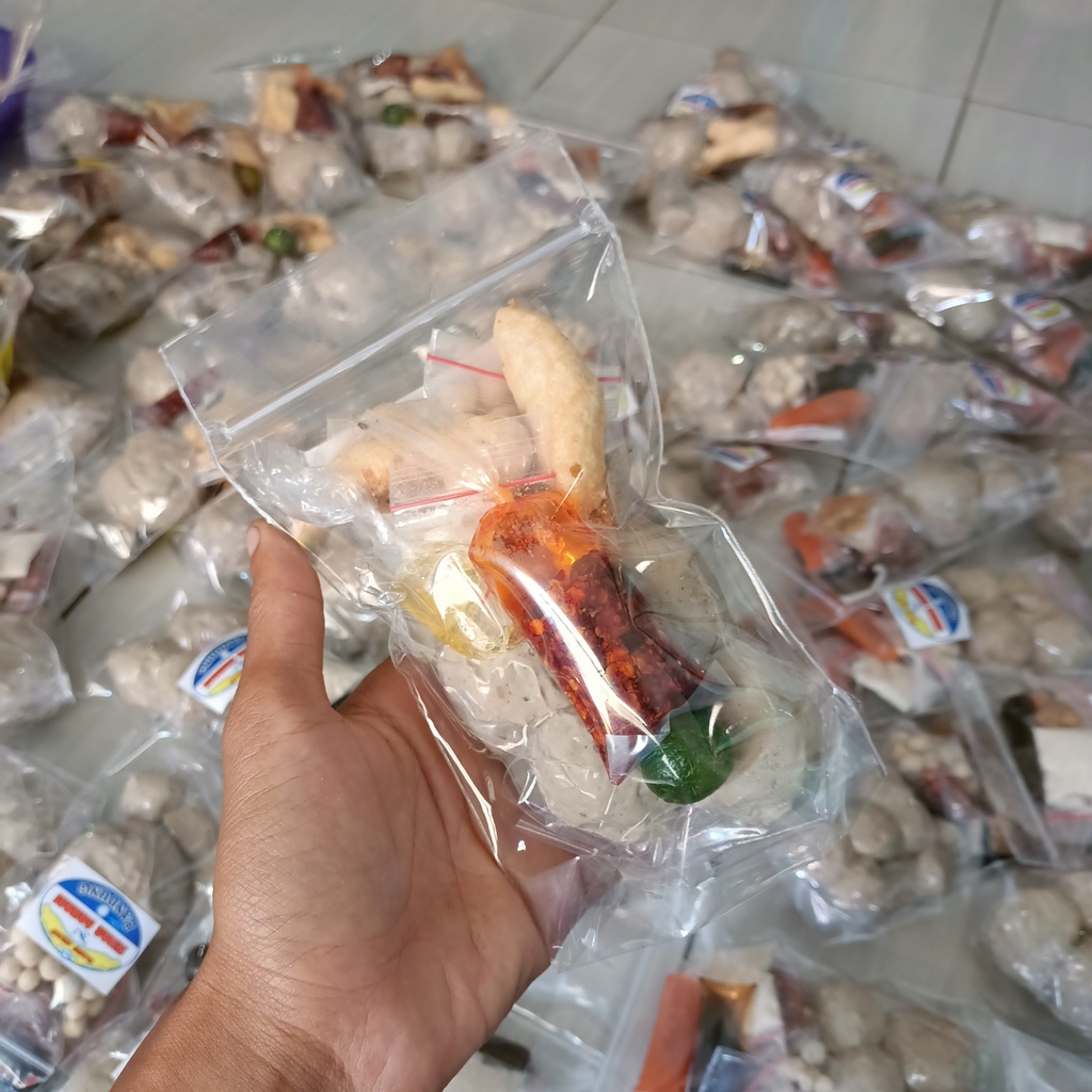 BAKSO / BASO IKAN SINAR BAHARI BANDUNG Kuah Geprek 4 Bakso Ikan Besar